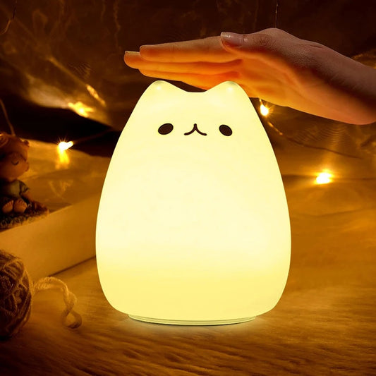 Cute Soothing Cat Night Light