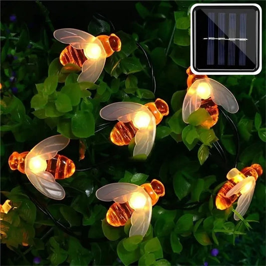 Honey Bee Solar String Lights